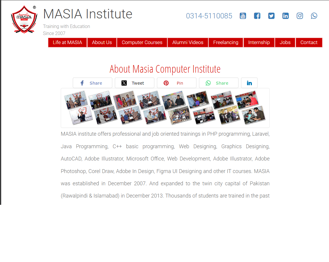 Masia website